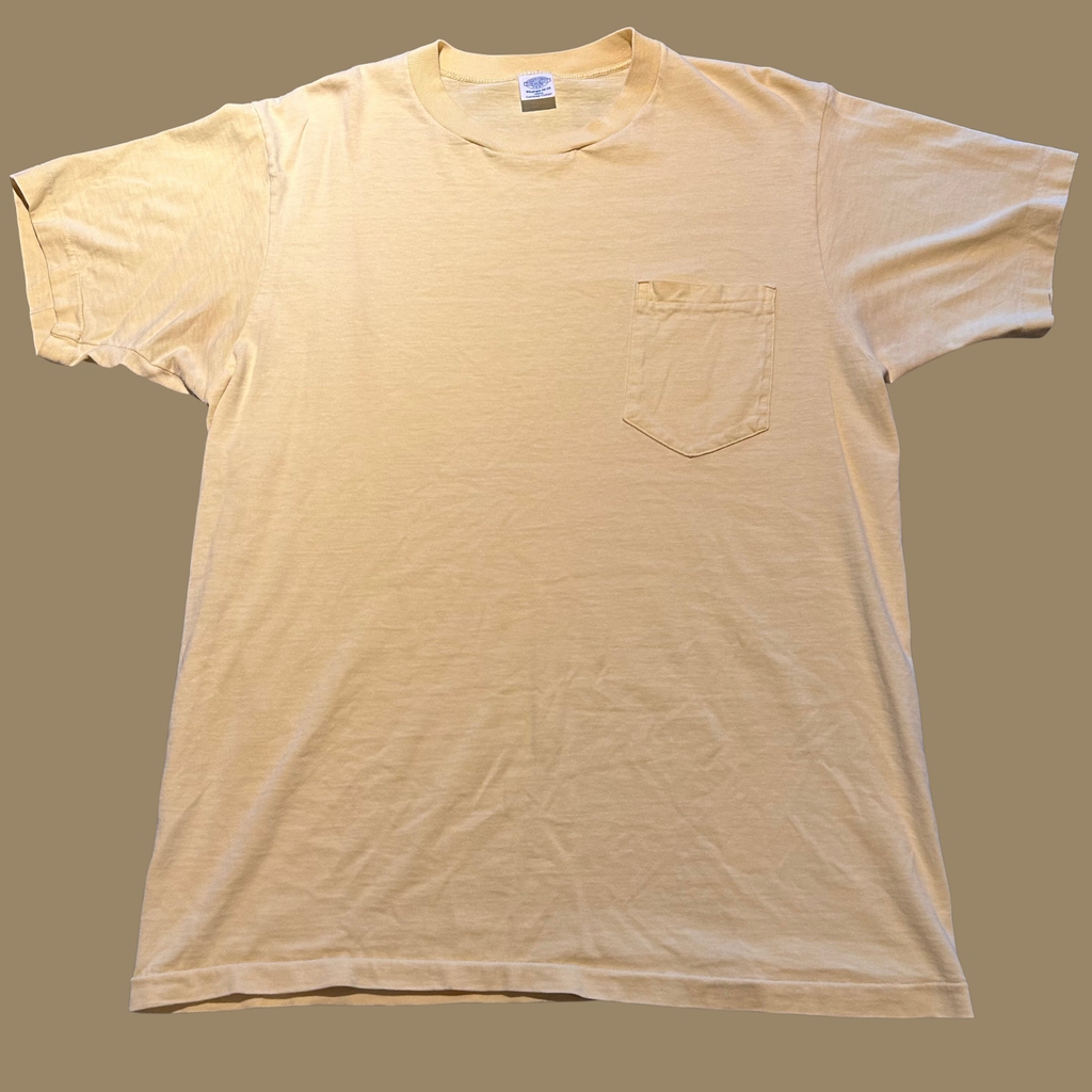 80s Butter Yellow Pocket Shirt - L/XL