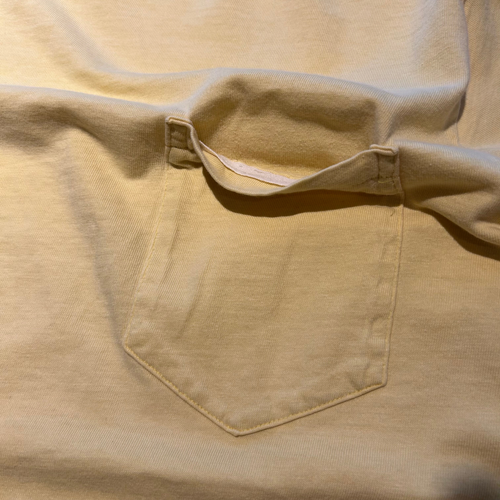 80s Butter Yellow Pocket Shirt - L/XL