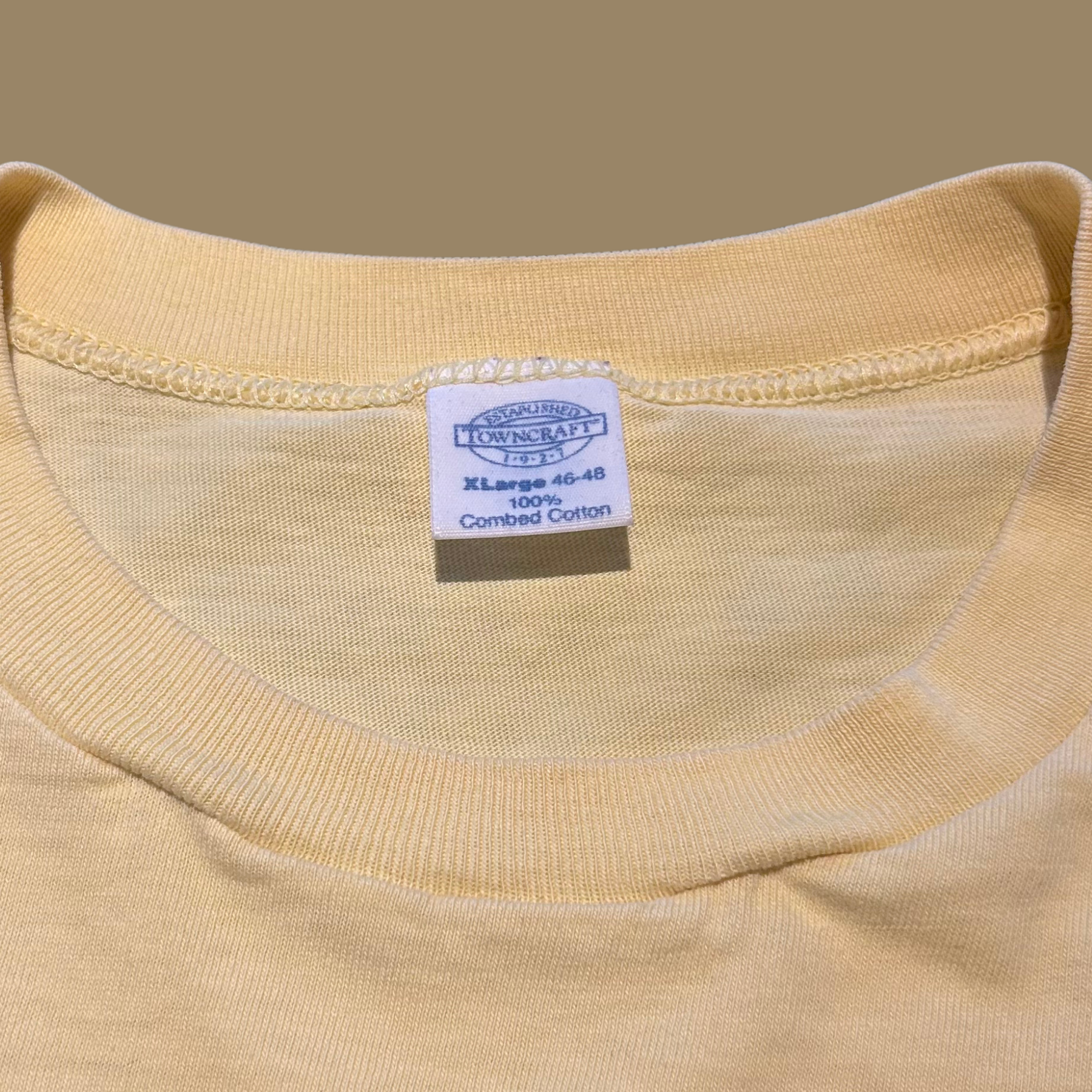 80s Butter Yellow Pocket Shirt - L/XL