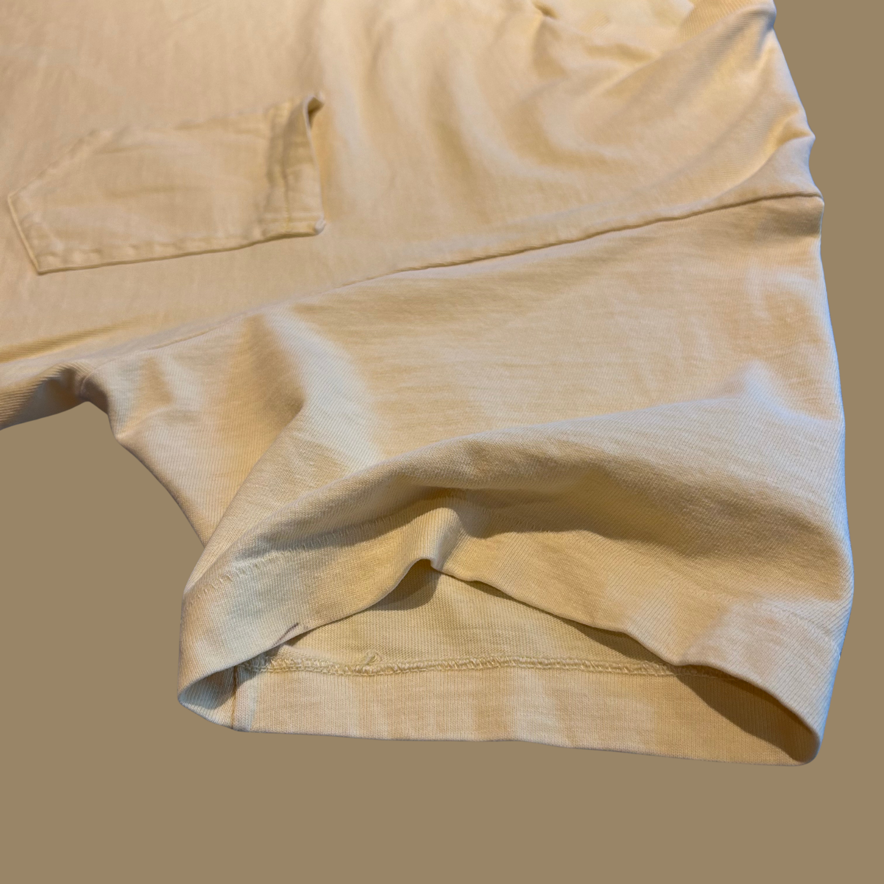 80s Butter Yellow Pocket Shirt - L/XL