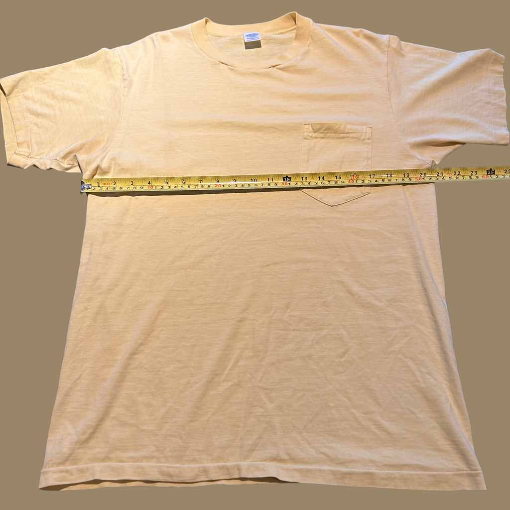 80s Butter Yellow Pocket Shirt - L/XL