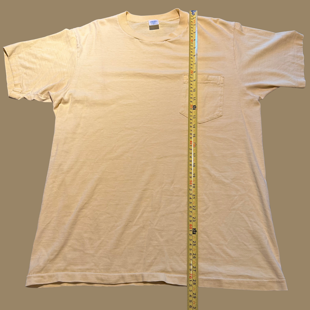 80s Butter Yellow Pocket Shirt - L/XL