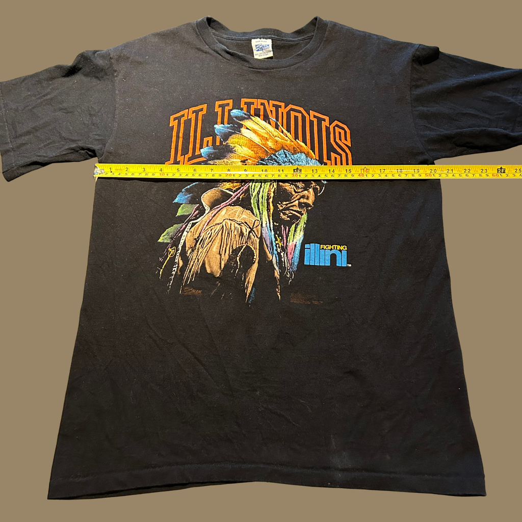 90s University of Illinois Fighting Illini Chief Shirt - M/L