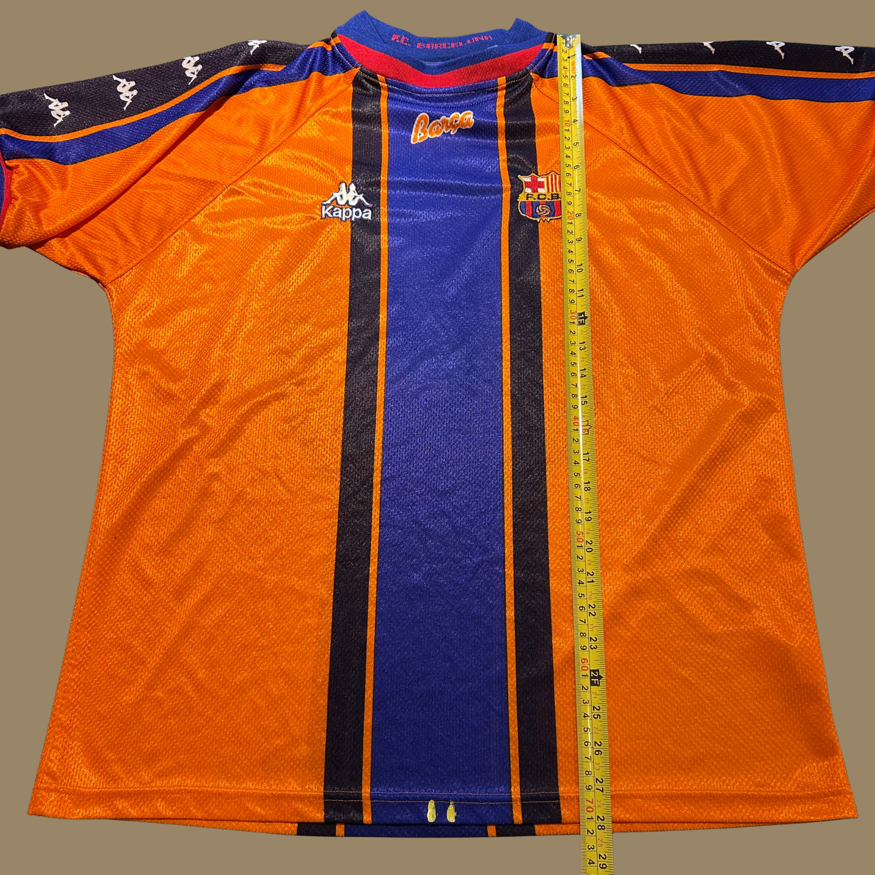 1997/98 Matchworn Barcelona Away Jersey - L/XL