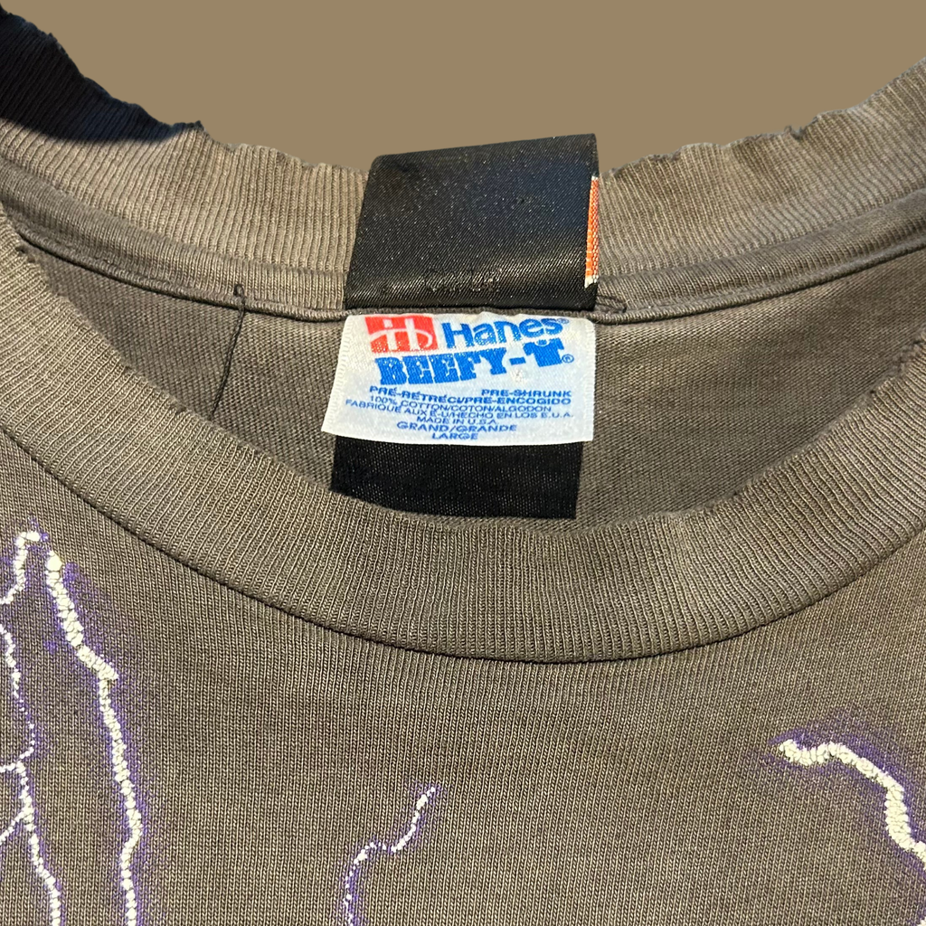 90s Faded Harley Davidson Thunder & Lightning Shirt - L/XL