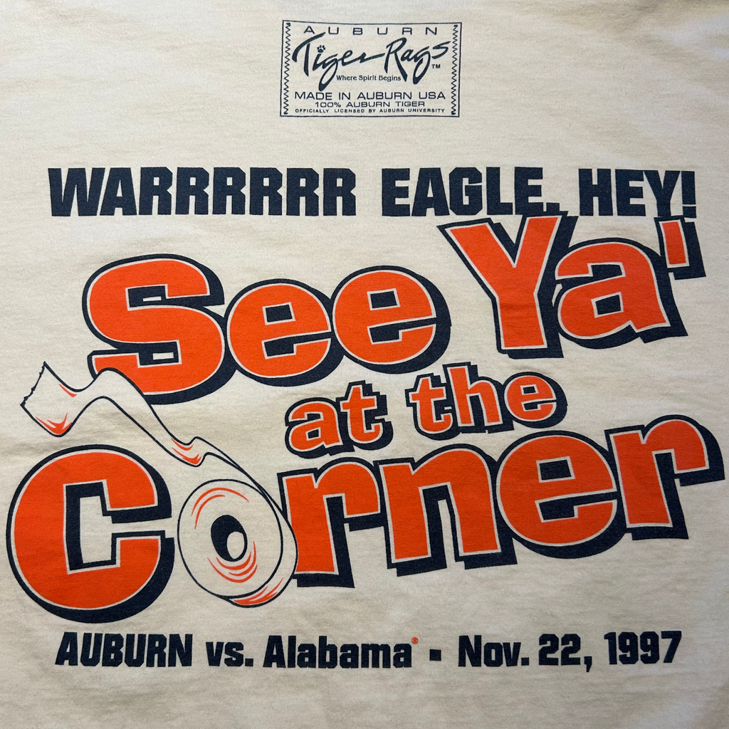 1997 Iron Bowl Auburn "Rolled N' Tied" Shirt - L/XL