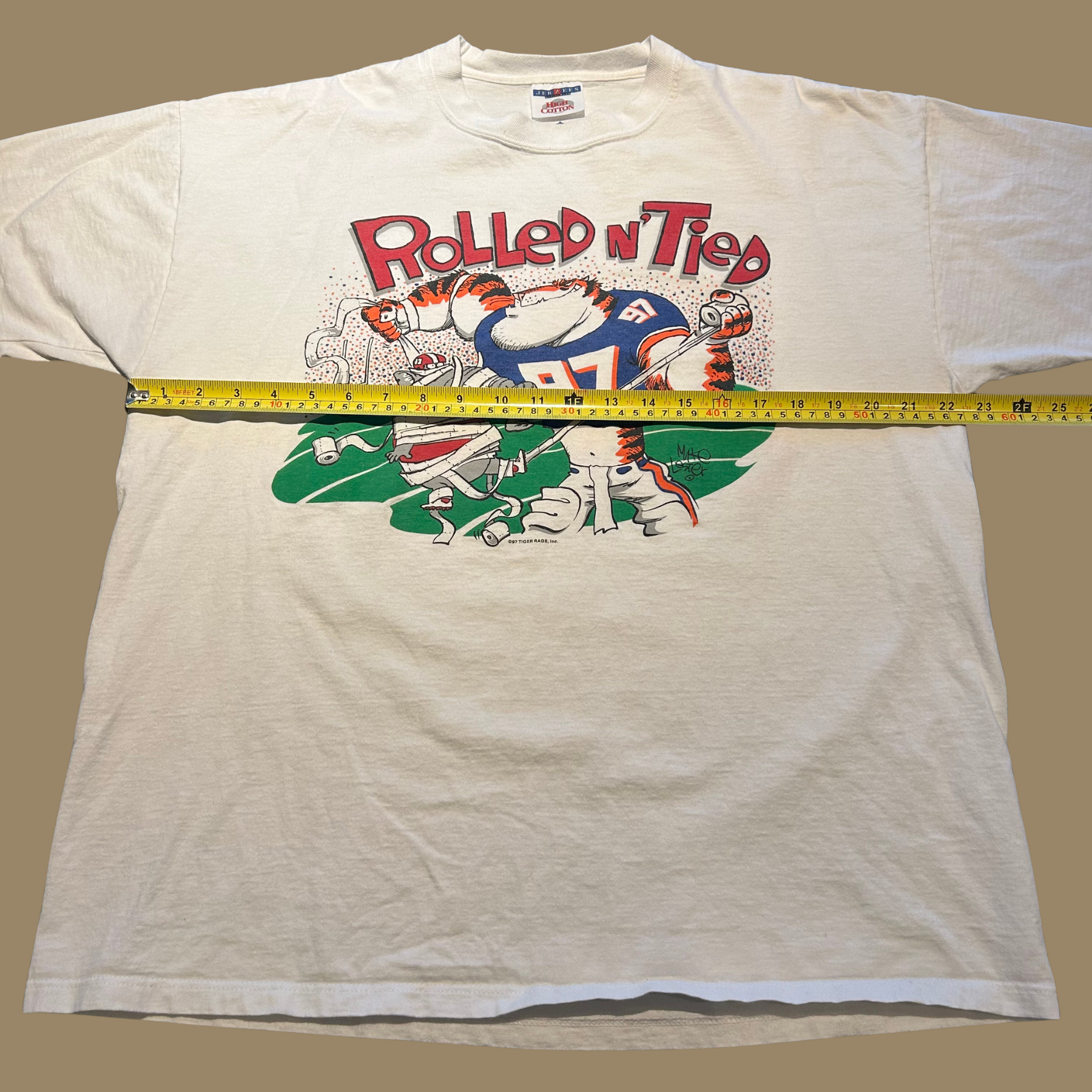 1997 Iron Bowl Auburn "Rolled N' Tied" Shirt - L/XL