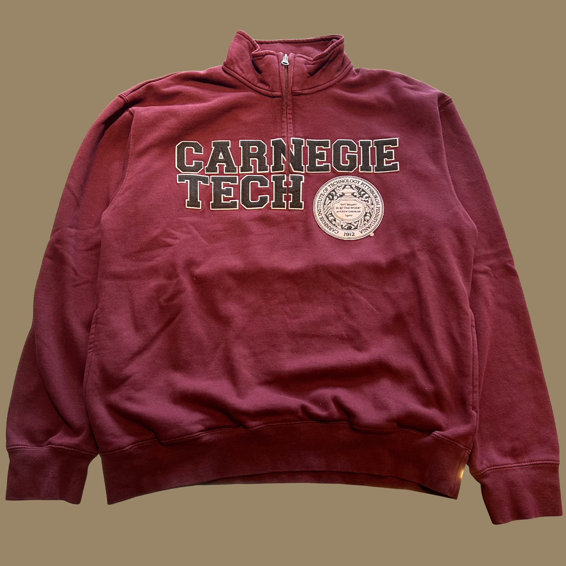 00s Carnegie Tech Quarter Zip Sweatshirt - M/L