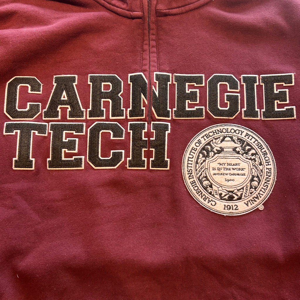 00s Carnegie Tech Quarter Zip Sweatshirt - M/L