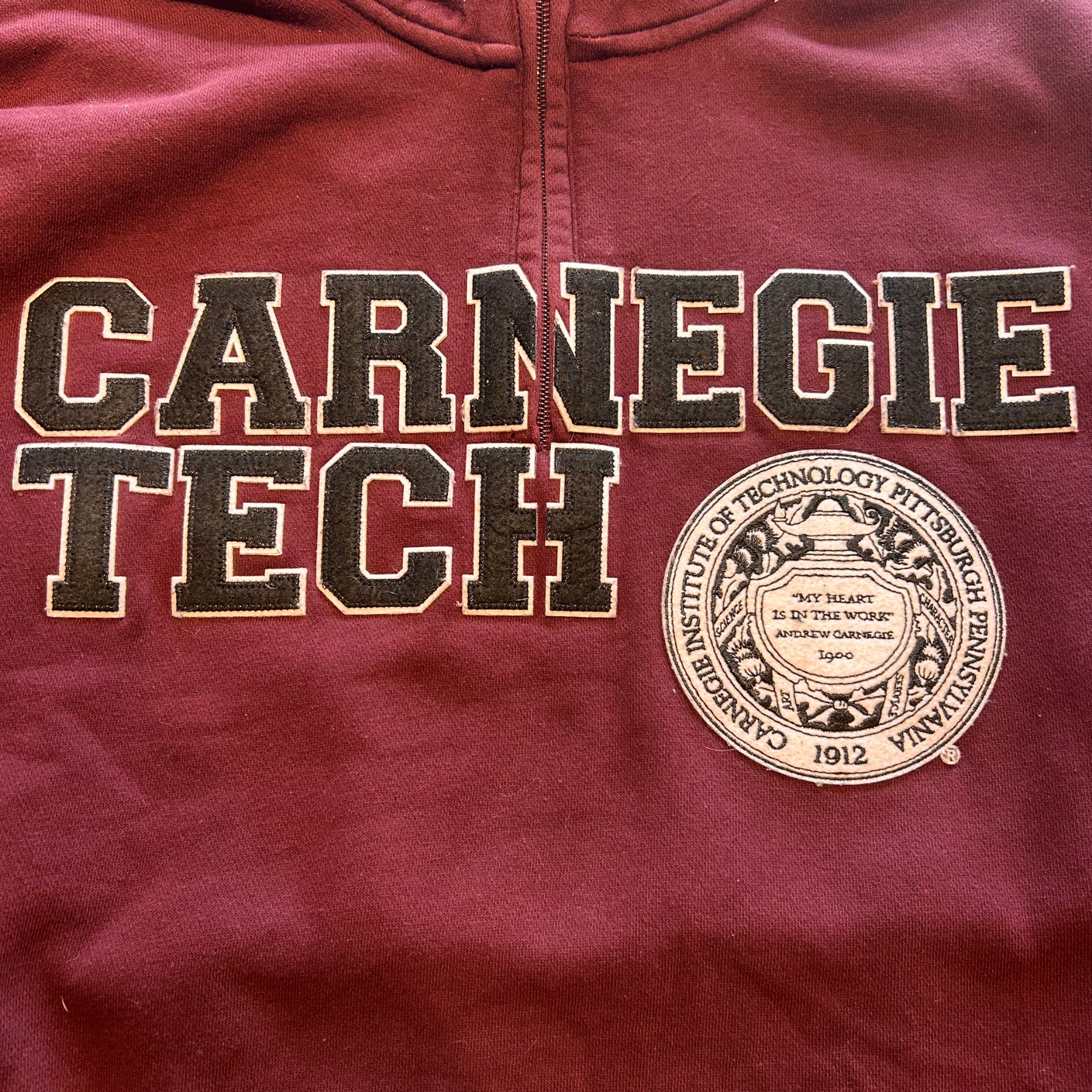 00s Carnegie Tech Quarter Zip Sweatshirt - M/L
