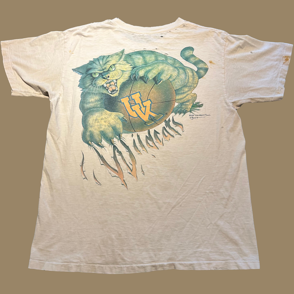 90s Distressed Kentucky Basketball Shirt - M/L