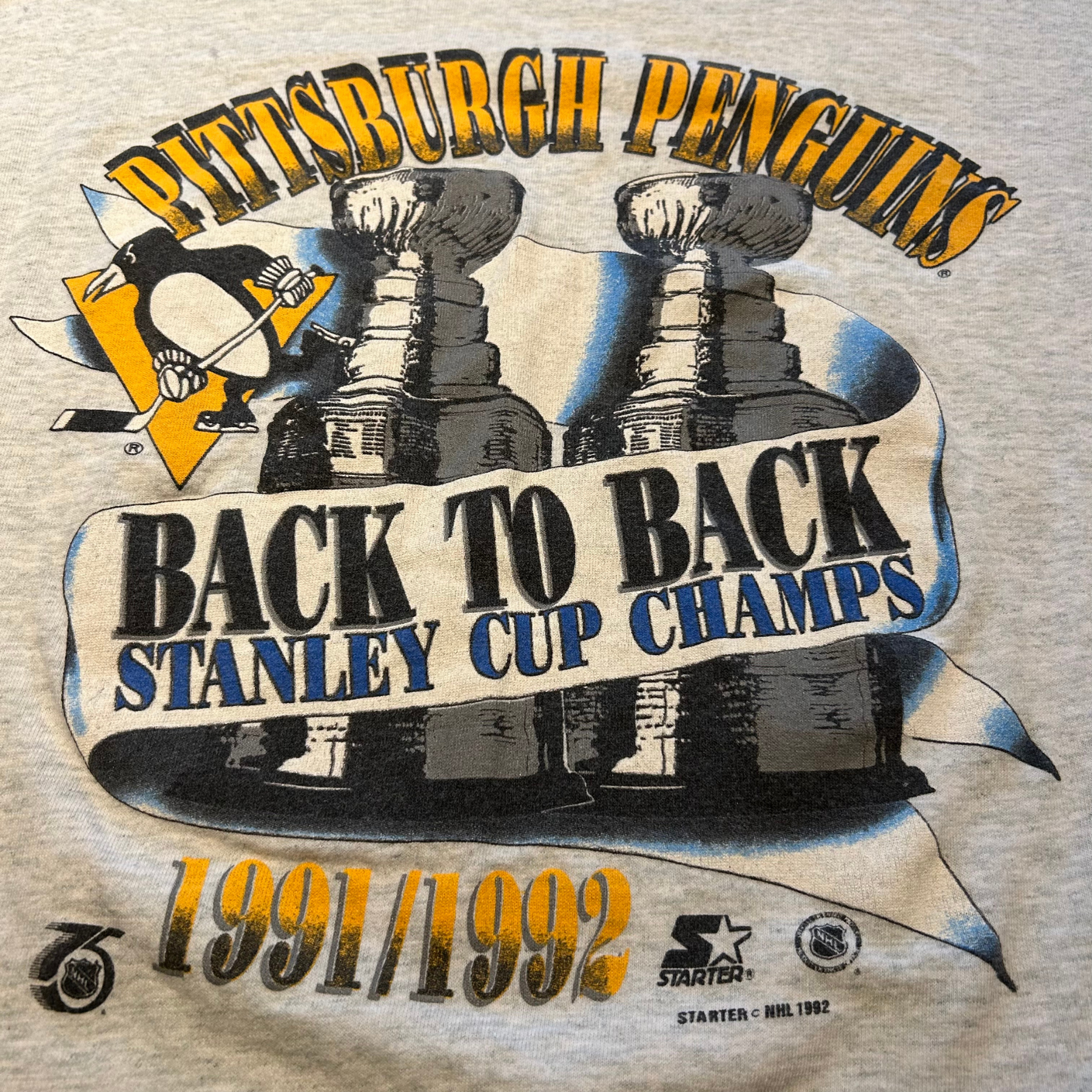 1992 Pittsburgh Penguins Stanley Cup Champs Shirt - L/XL