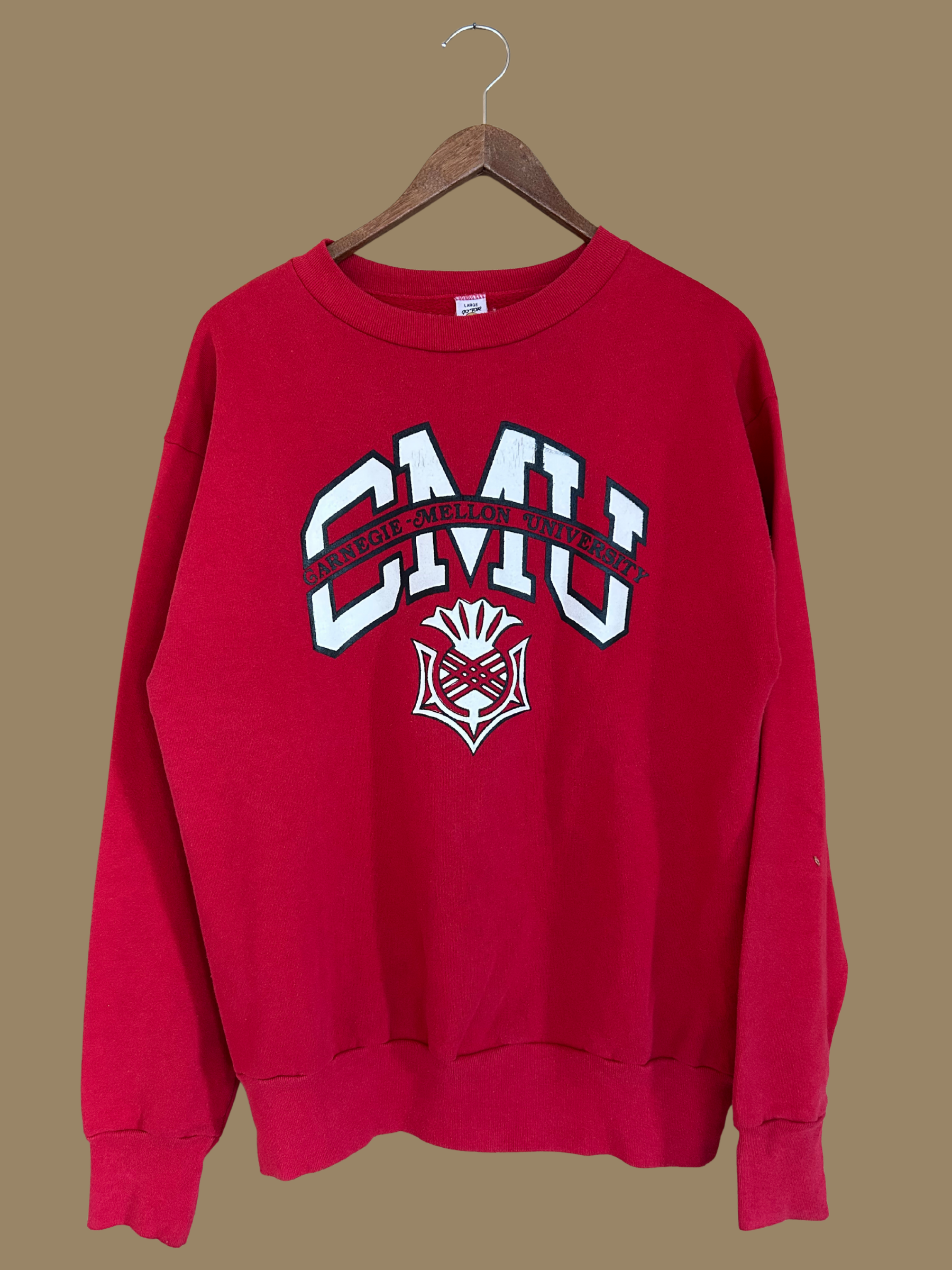 80s Thistle Logo Carnegie-Mellon Sweatshirt  - M/L
