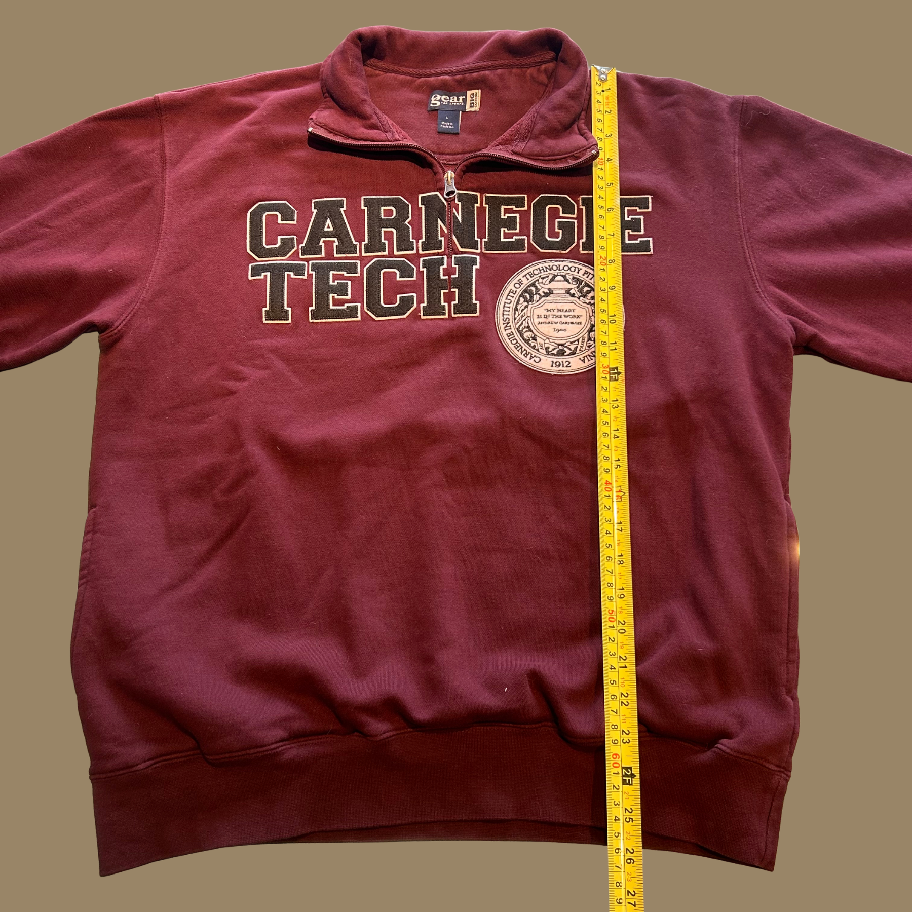 00s Carnegie Tech Quarter Zip Sweatshirt - M/L