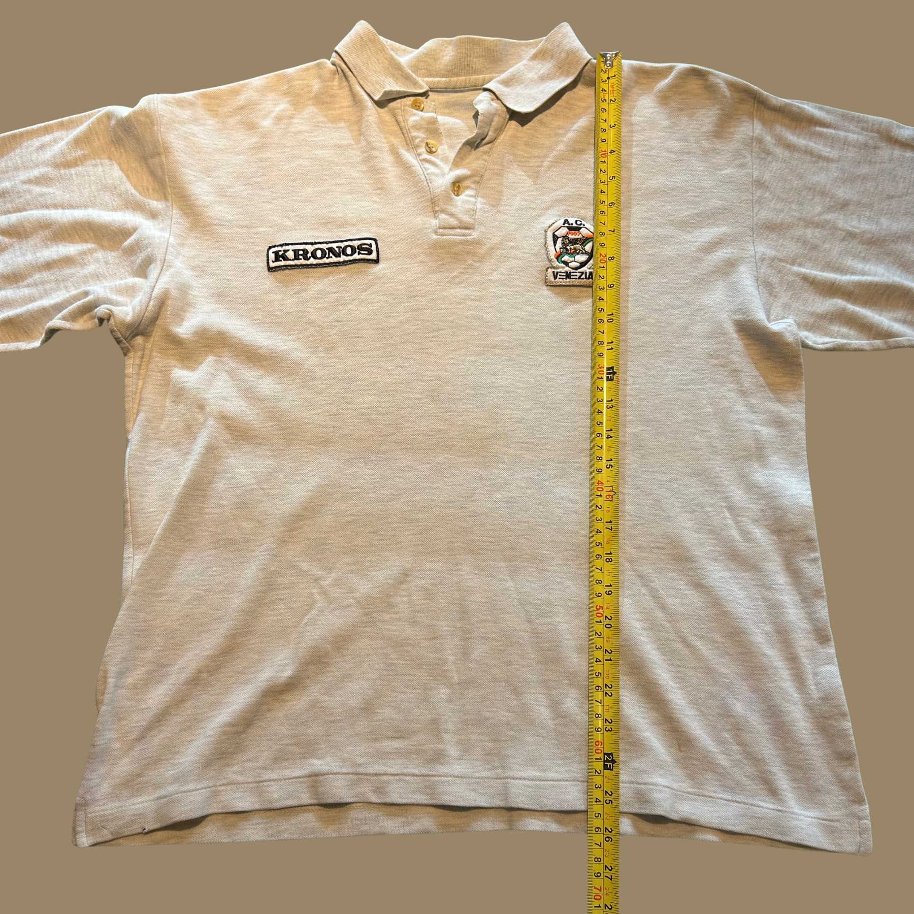 90s AC Venezia Long Sleeve Polo - M/L