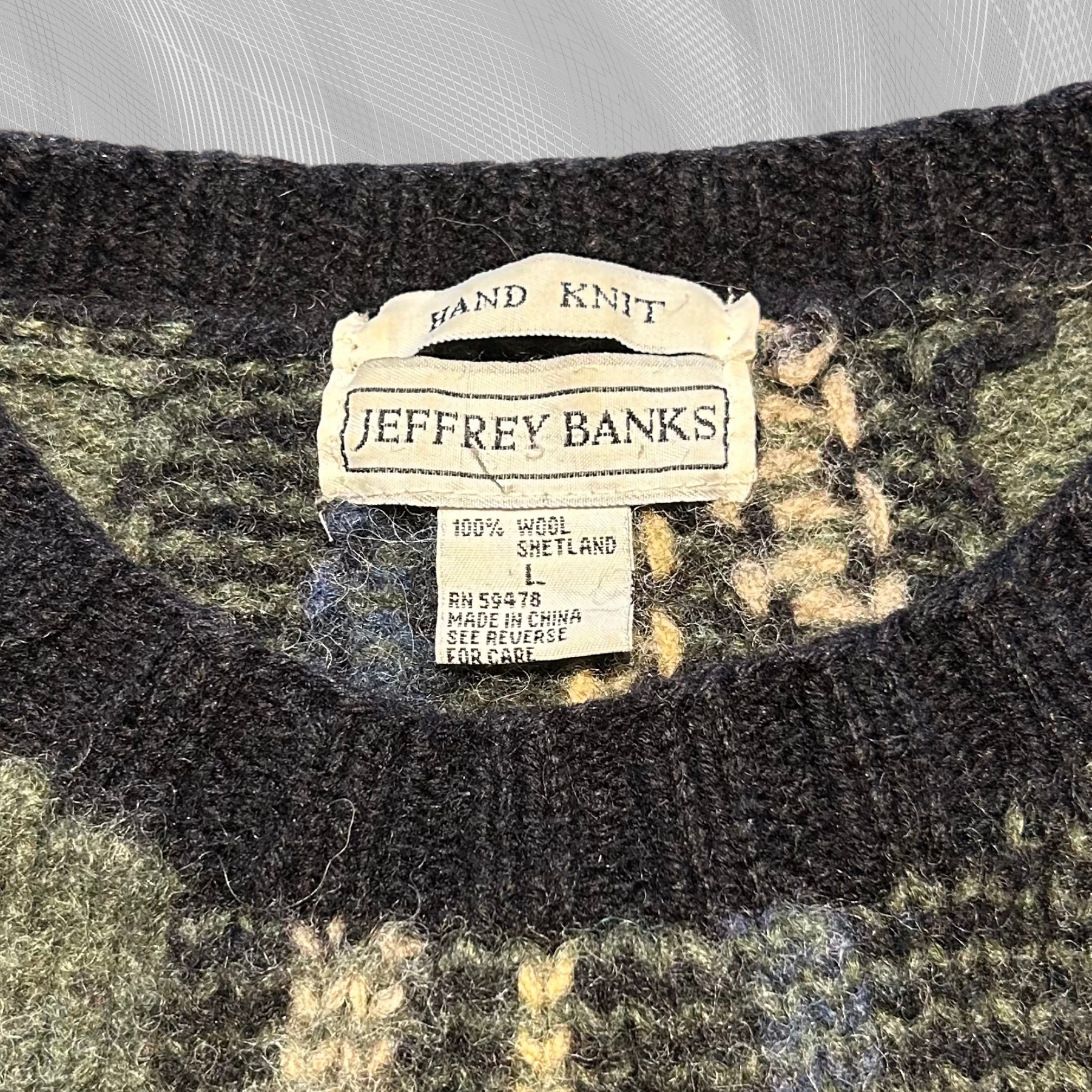 112 - L/XL - 100% Wool Shetland, Hand Knit