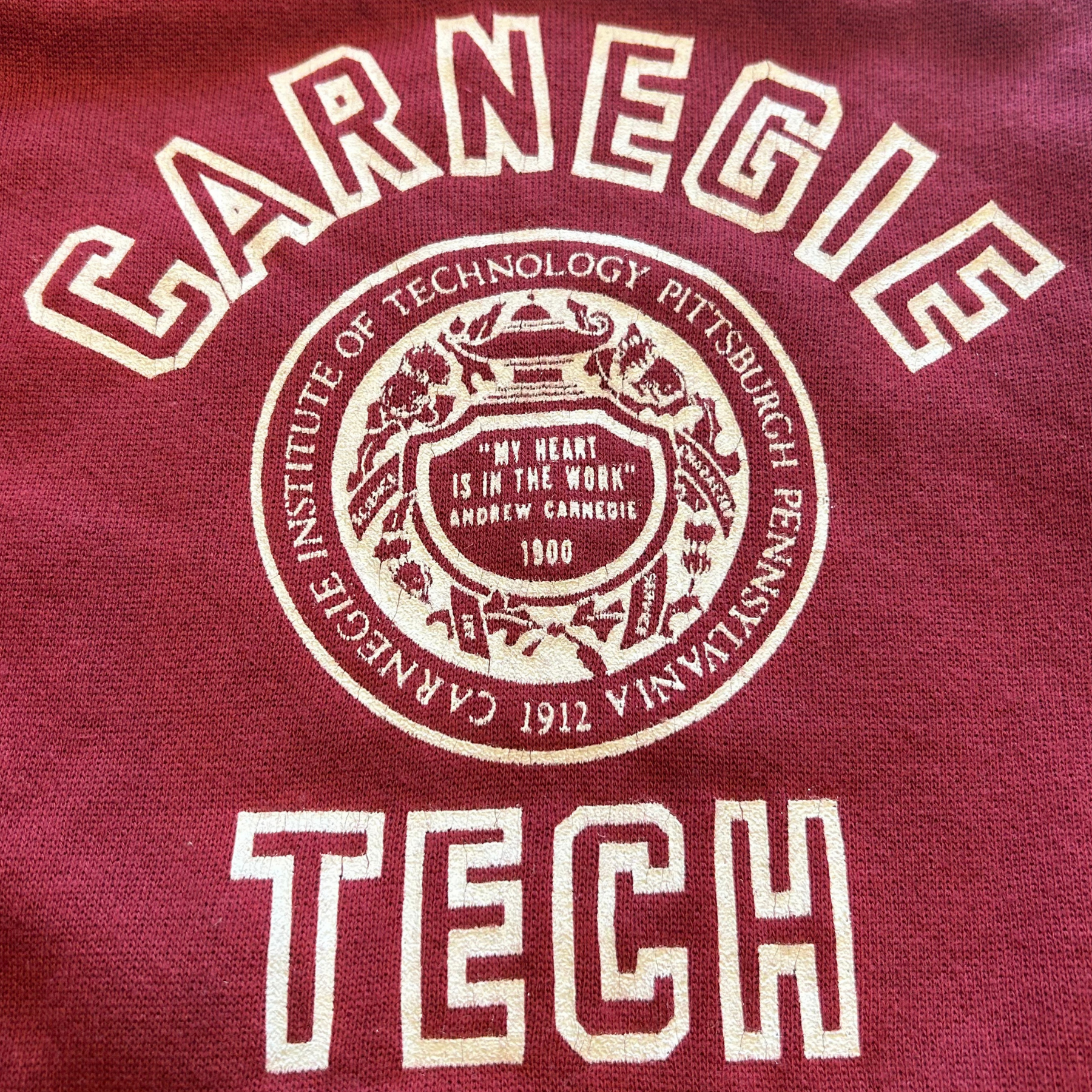 80s New with Tags Carnegie Tech Sweatshirt - L/XL