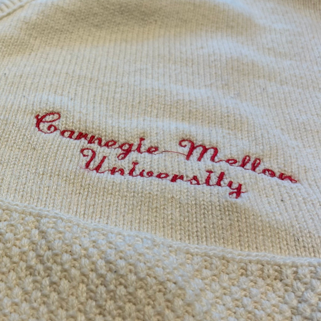 80s CMU V Neck Knit Sweater - XL/XXL