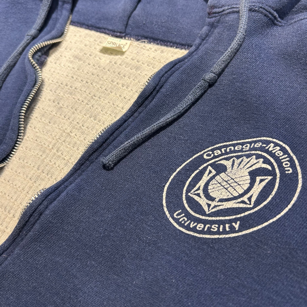 60s Carnegie-Mellon Thermal-Lined Hoodie - M/L