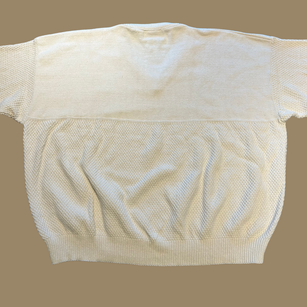 80s CMU V Neck Knit Sweater - XL/XXL