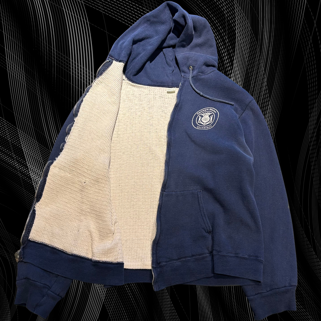 60s Carnegie-Mellon Thermal-Lined Hoodie - M/L