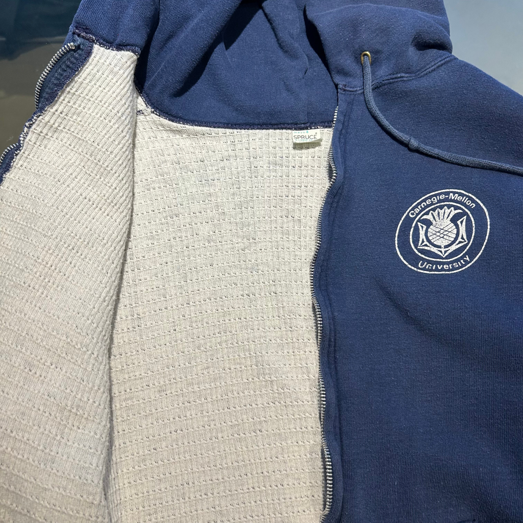 60s Carnegie-Mellon Thermal-Lined Hoodie - M/L
