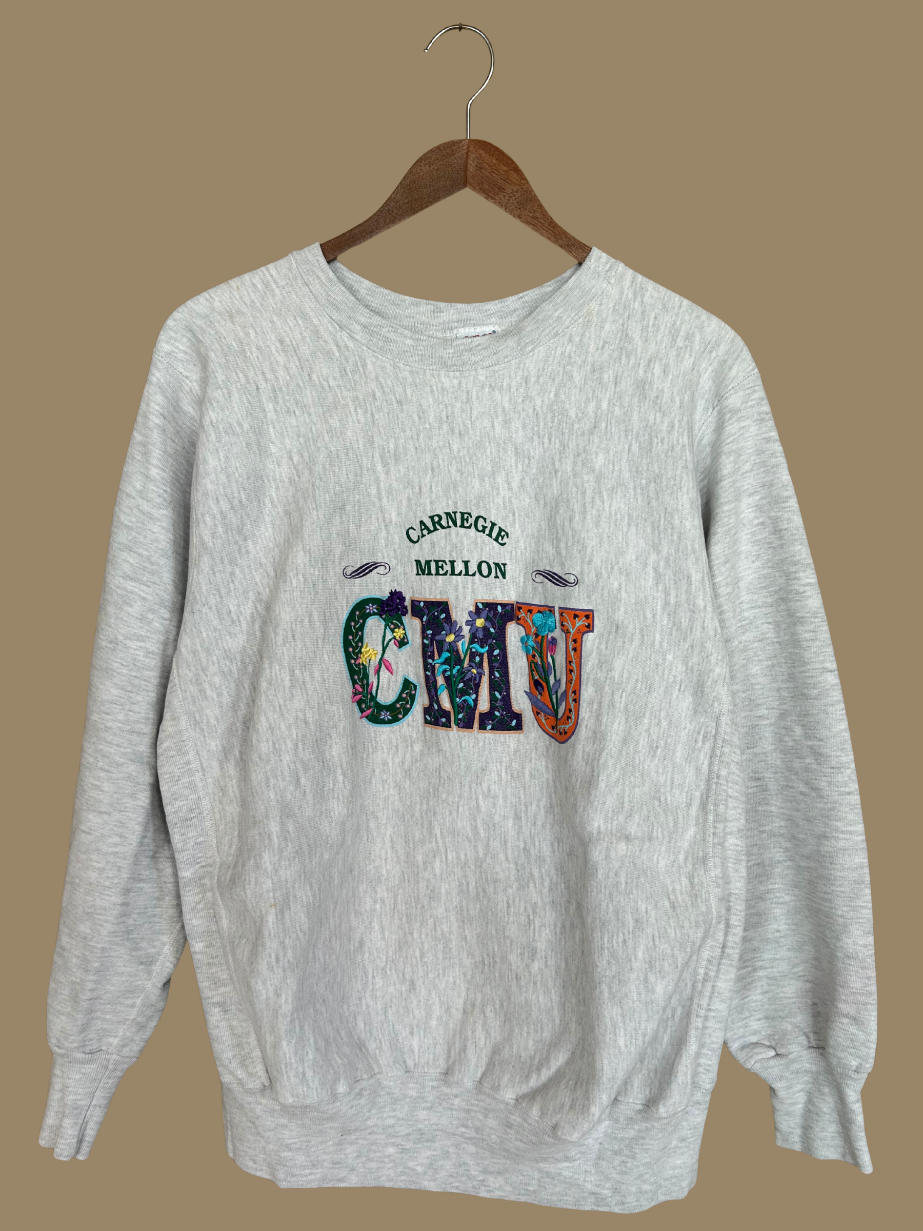 90s Floral Reverse Weave Sweatshirt - M/L