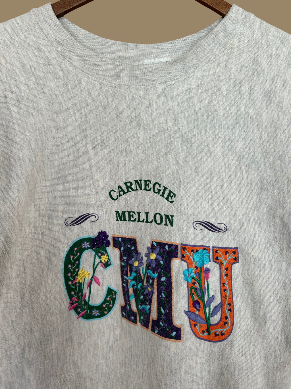 90s Floral Reverse Weave Sweatshirt - M/L