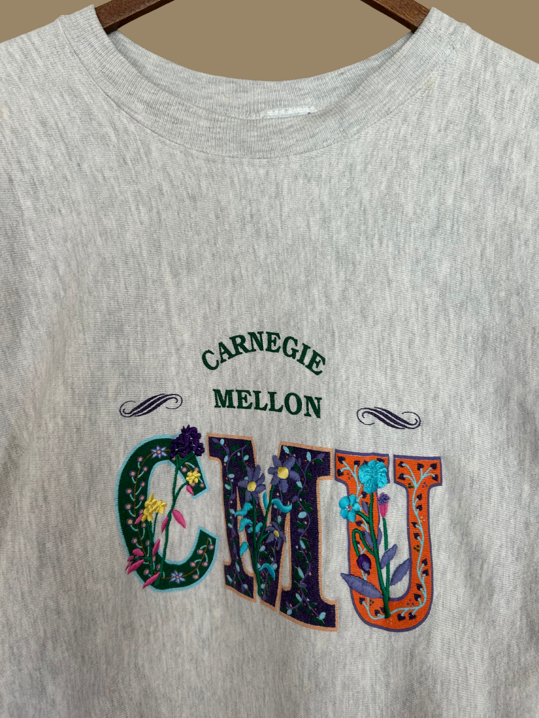 90s Floral Reverse Weave Sweatshirt - M/L