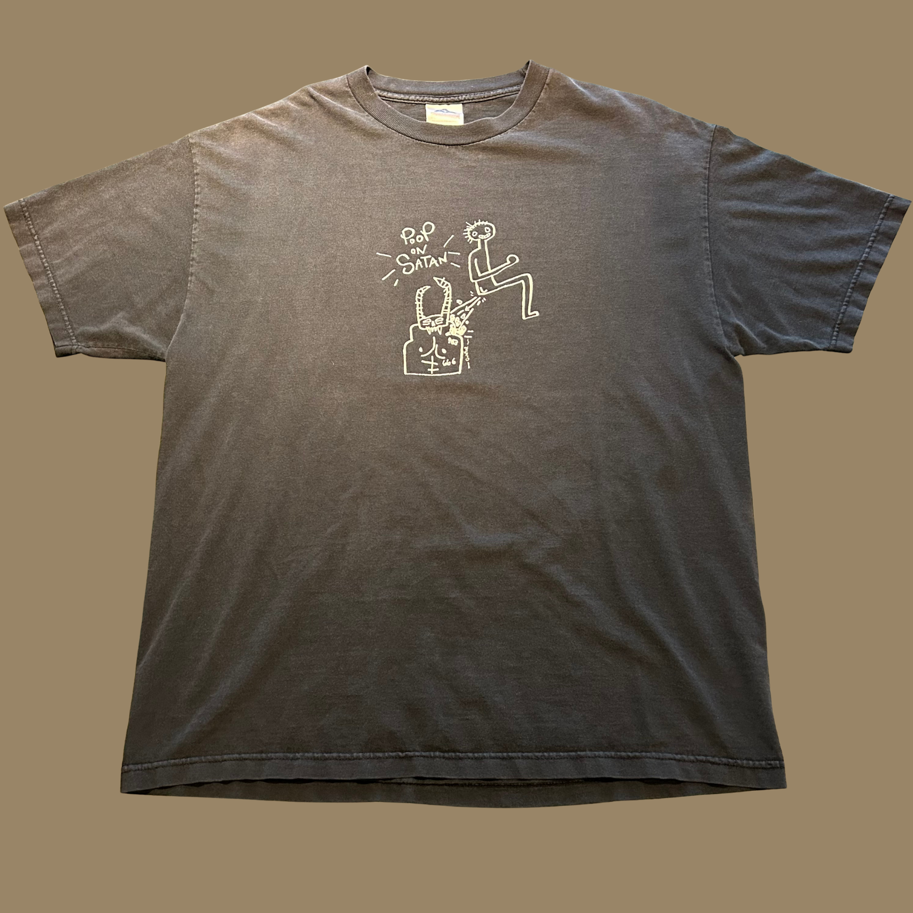 00s Faded Poop on Satan Shirt - L/XL