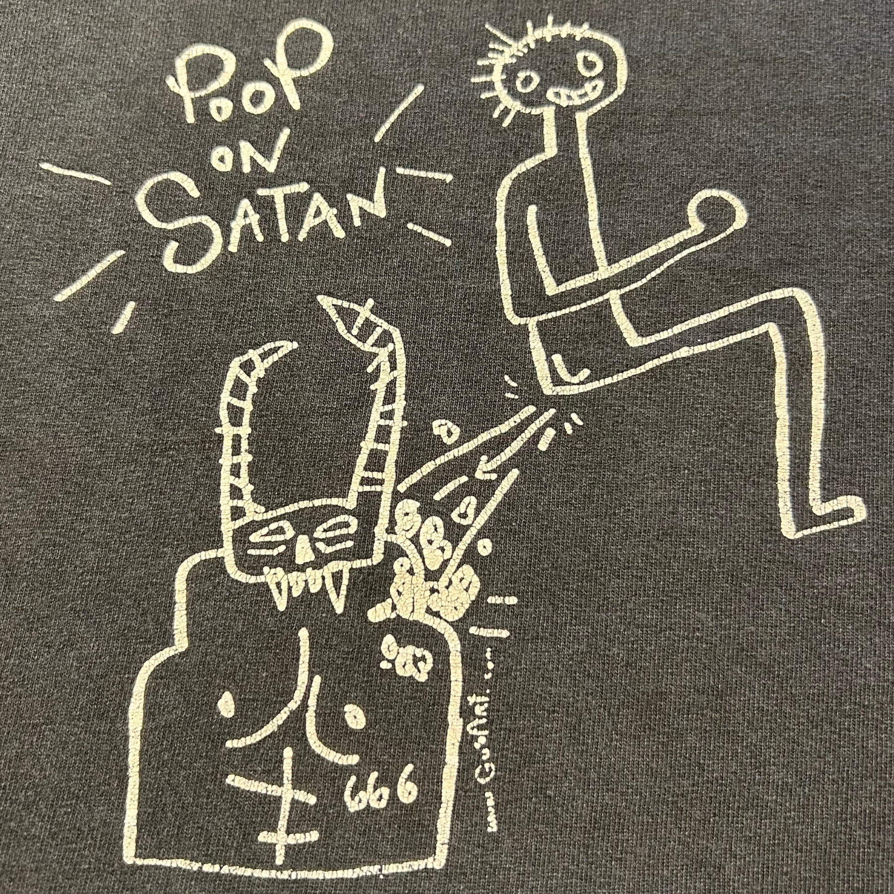 00s Faded Poop on Satan Shirt - L/XL