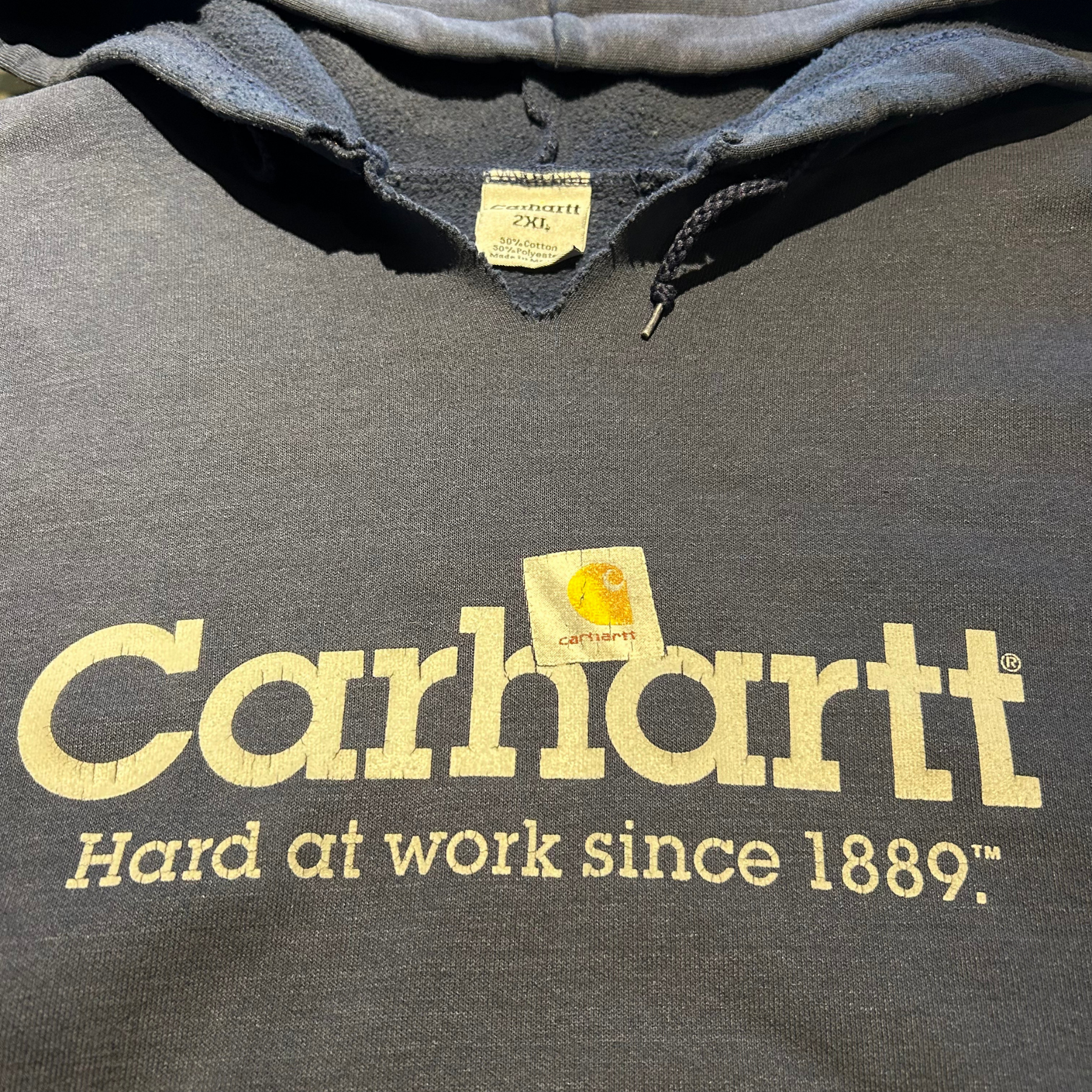 90s Faded Carhartt Hoodie - XXL/3XL