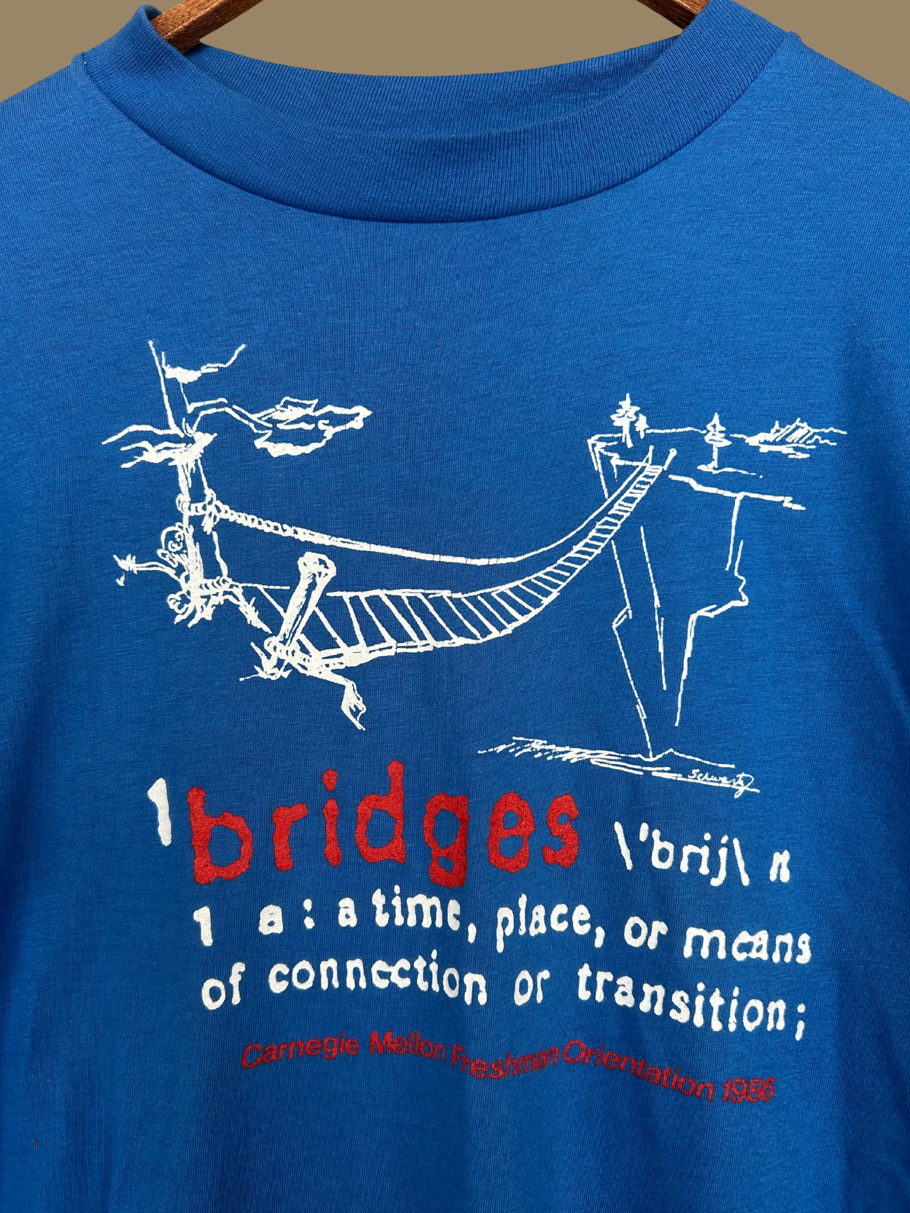 1986 Bridges Freshman Orientation Shirt - S/M