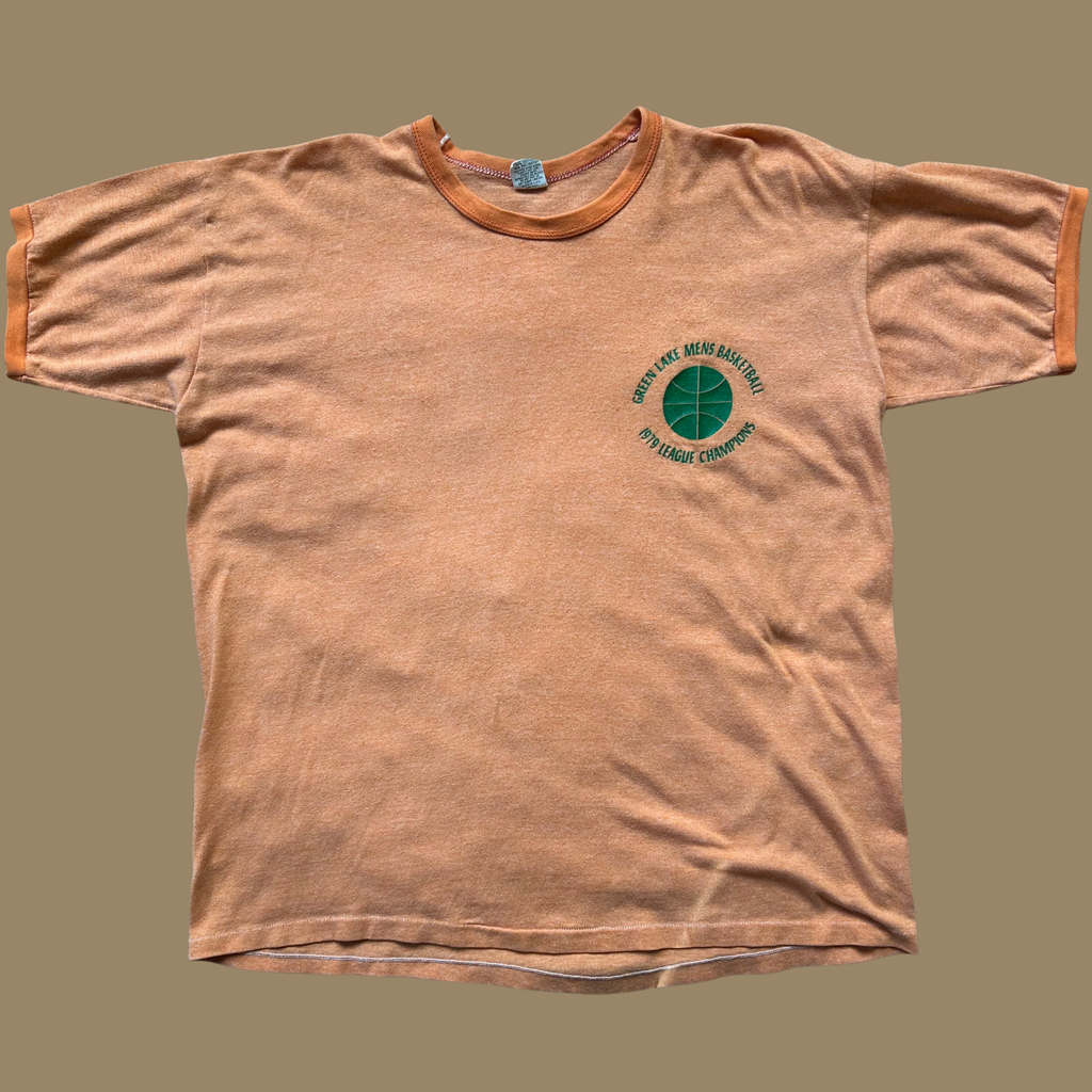 70s Russell Gold Tag Faded Basketball Shirt - L/XL