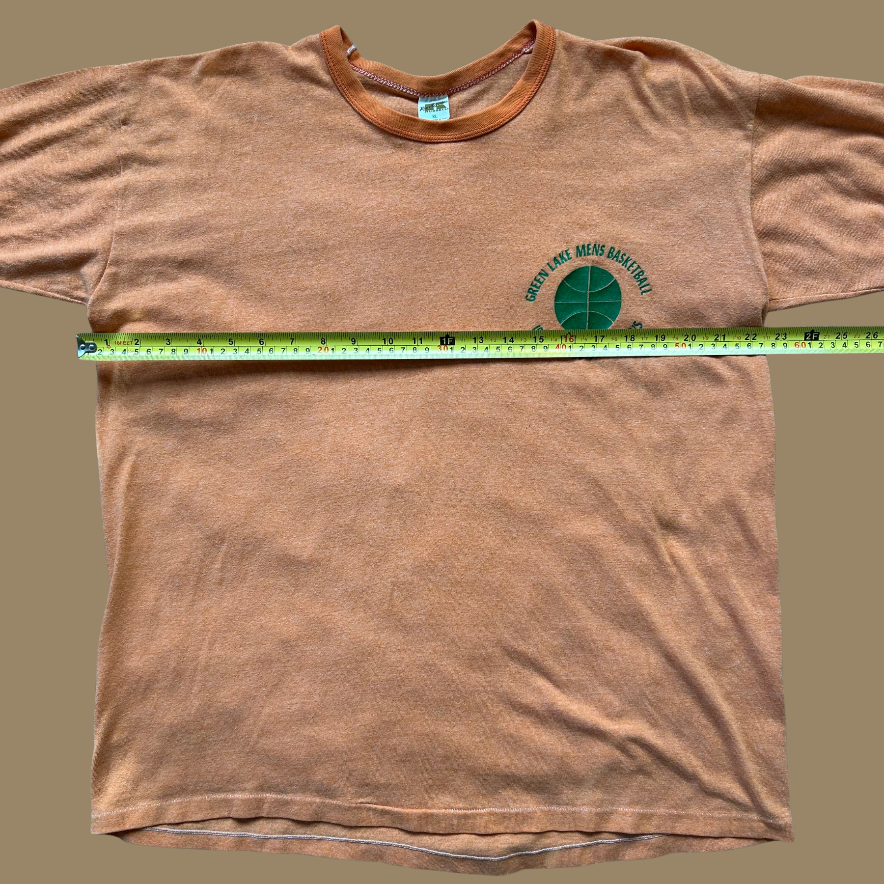 70s Russell Gold Tag Faded Basketball Shirt - L/XL