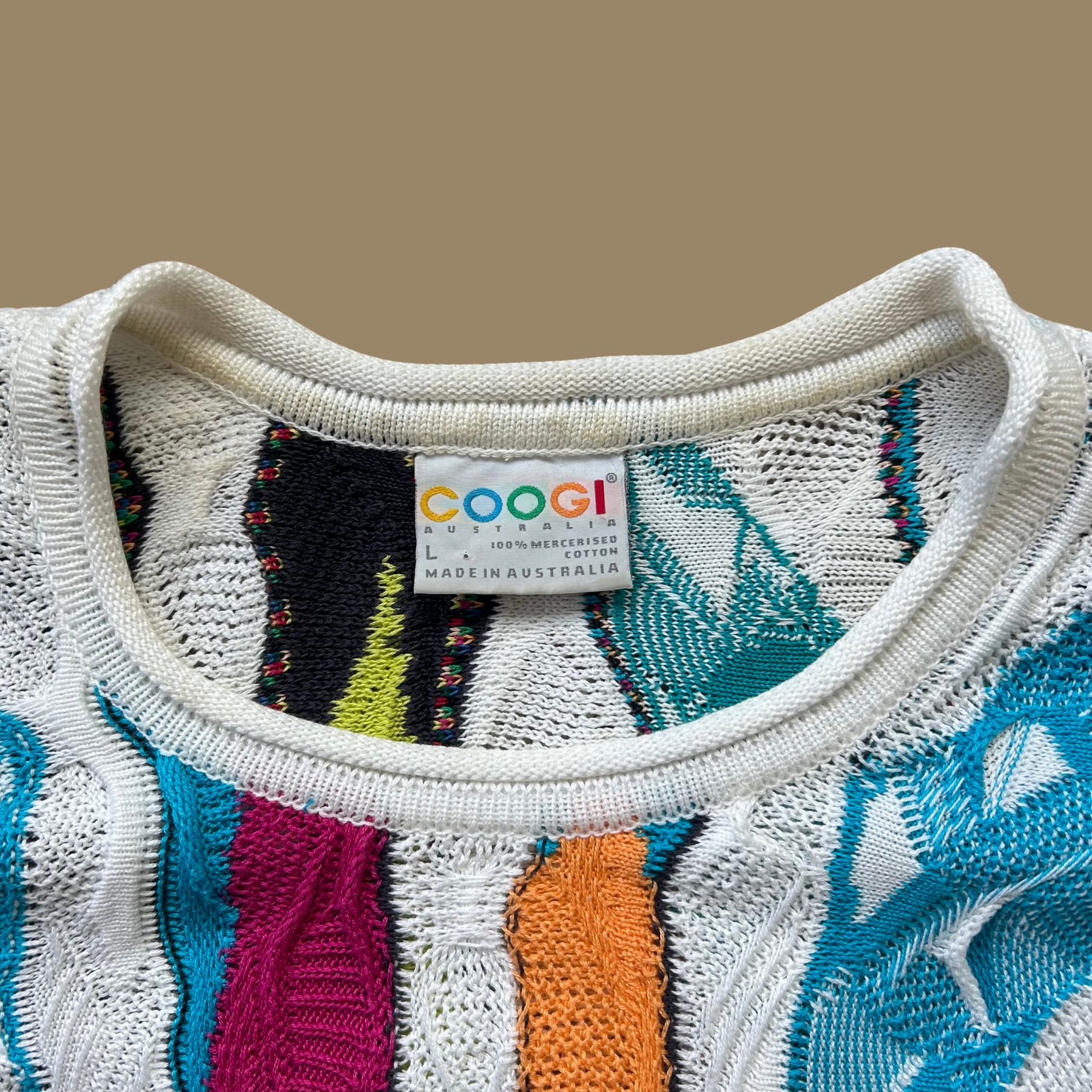 SOLD! Vintage 90s Iconic Hyper Pattern 100% Mercerized Cotton 90's