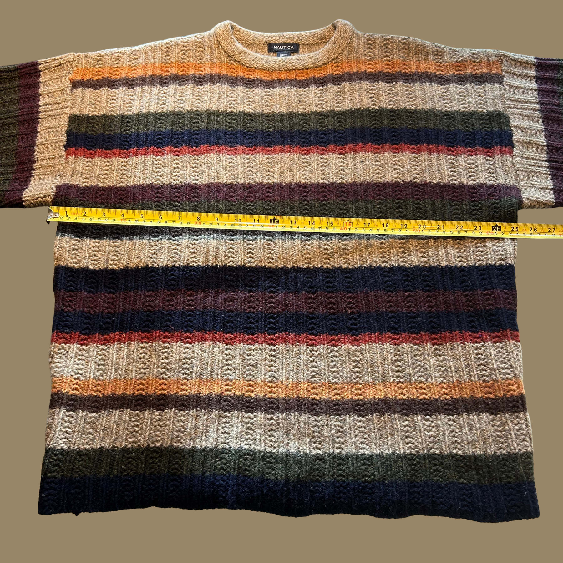 00s Nautica Striped Wool Sweater - L/XL