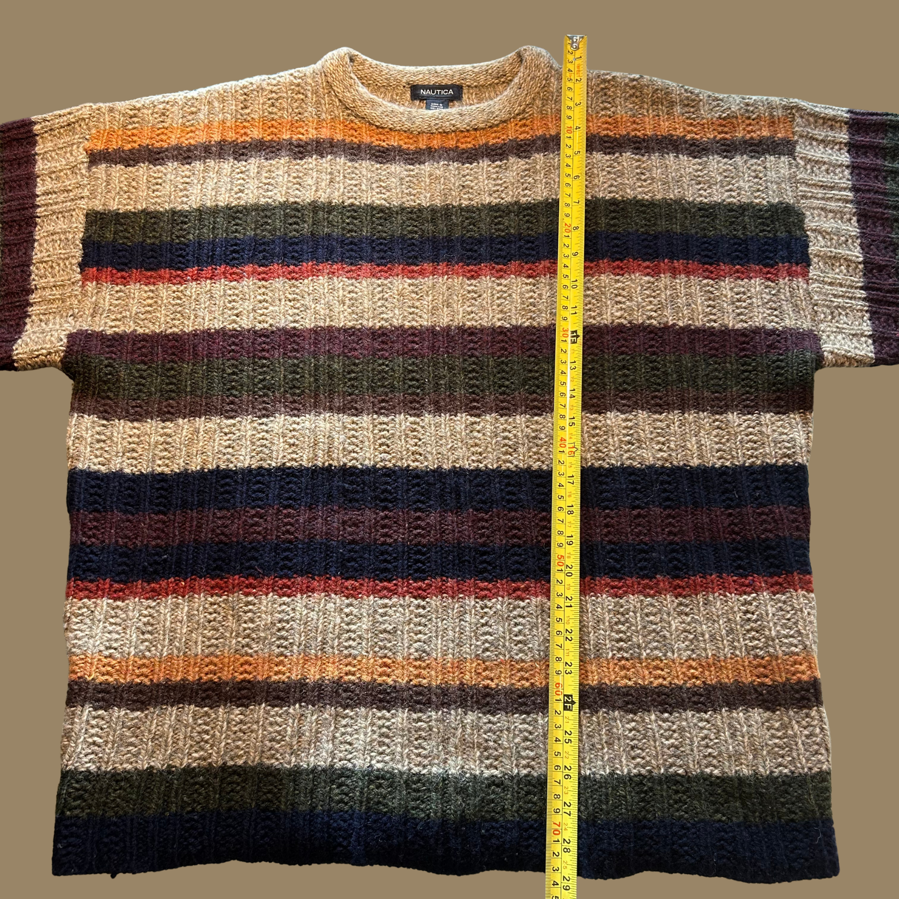 00s Nautica Striped Wool Sweater - L/XL