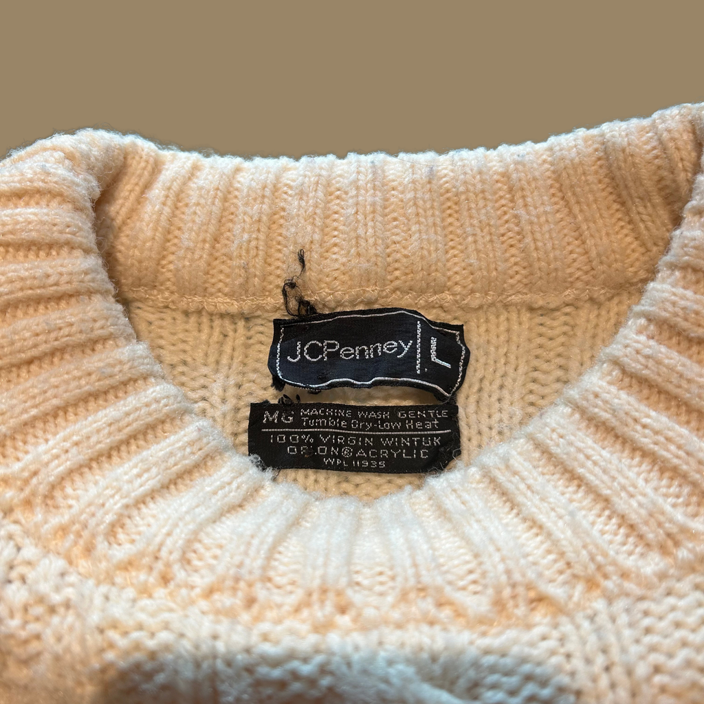 80s JC Penney Cable Knit Sweater - M/L