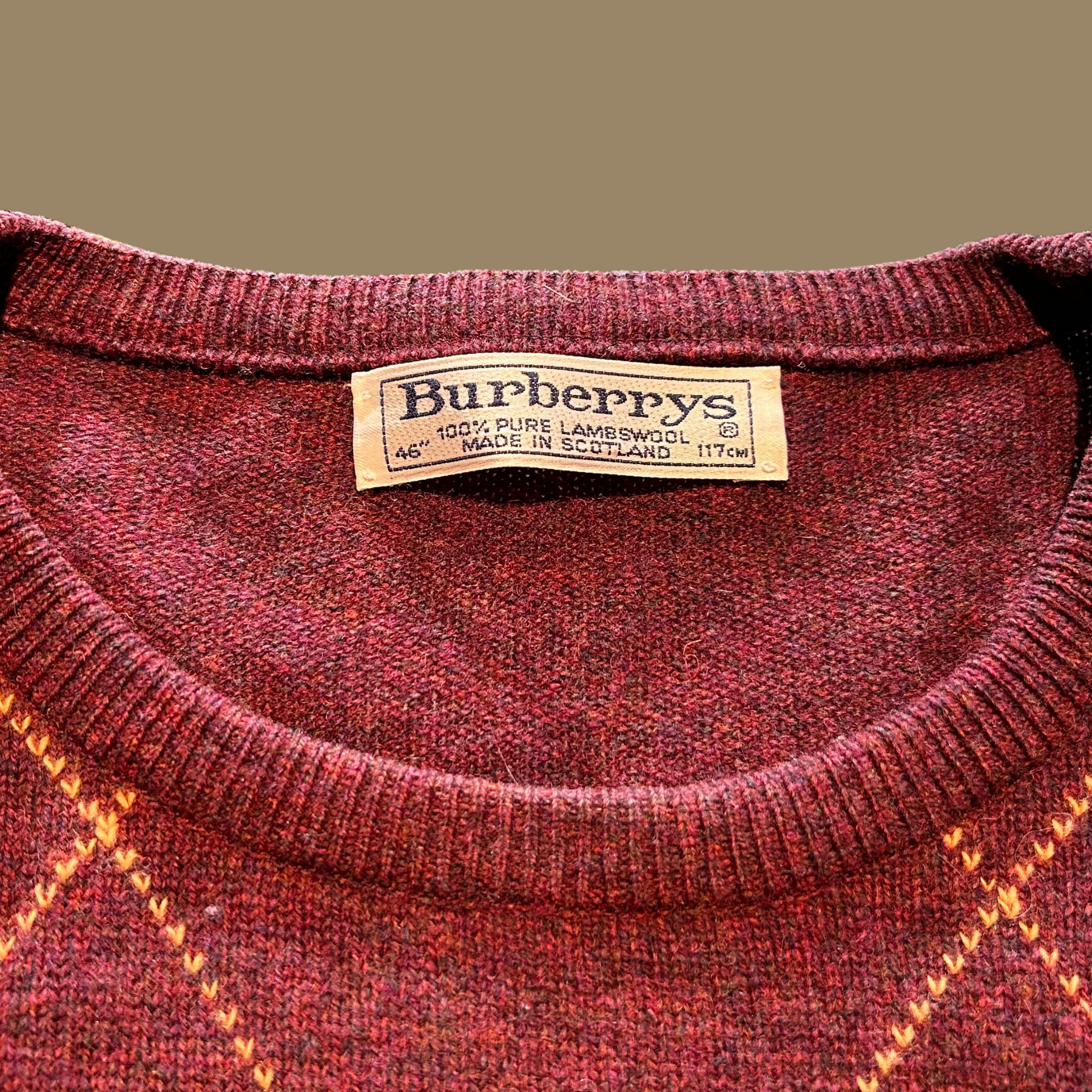 90s Burberry's Lambswool Argyle Sweater - L/XL