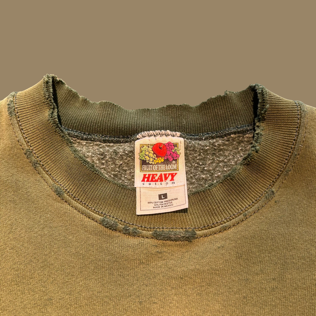 90s Sunfaded Distressed Fishing Sweatshirt - L/XL